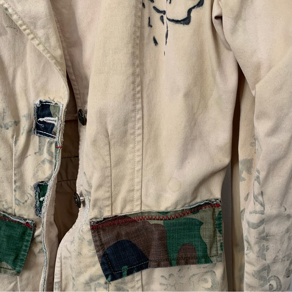 Ripley U.S.R.C Embroidered Utility Jacket Patchwork Print Size S - Picture 5 of 12